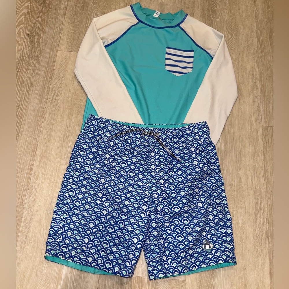 Cabana Life boys swim set - shorts & rash guard - size 6